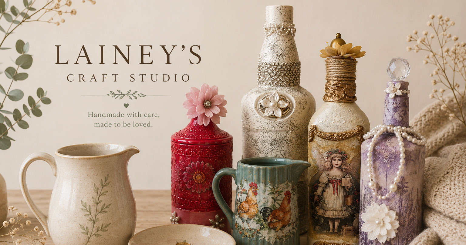 Banner photo of crafts on a table