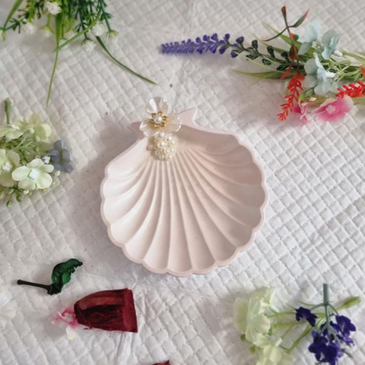 Ivory Pearl Trinket Dish Front